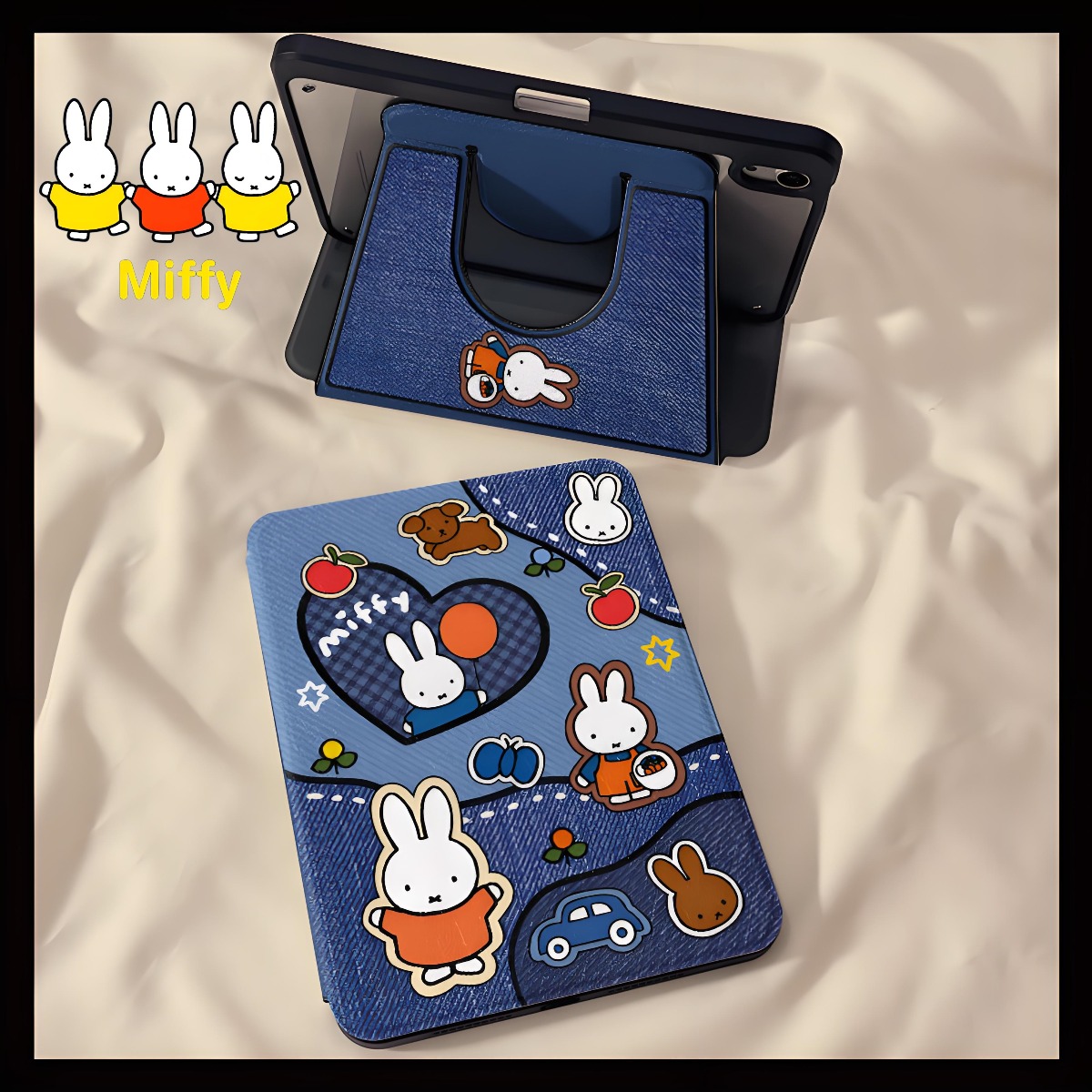 Fire Tablet Accessories - Kawaii Miffy Rabbit Tablet Case Balloon