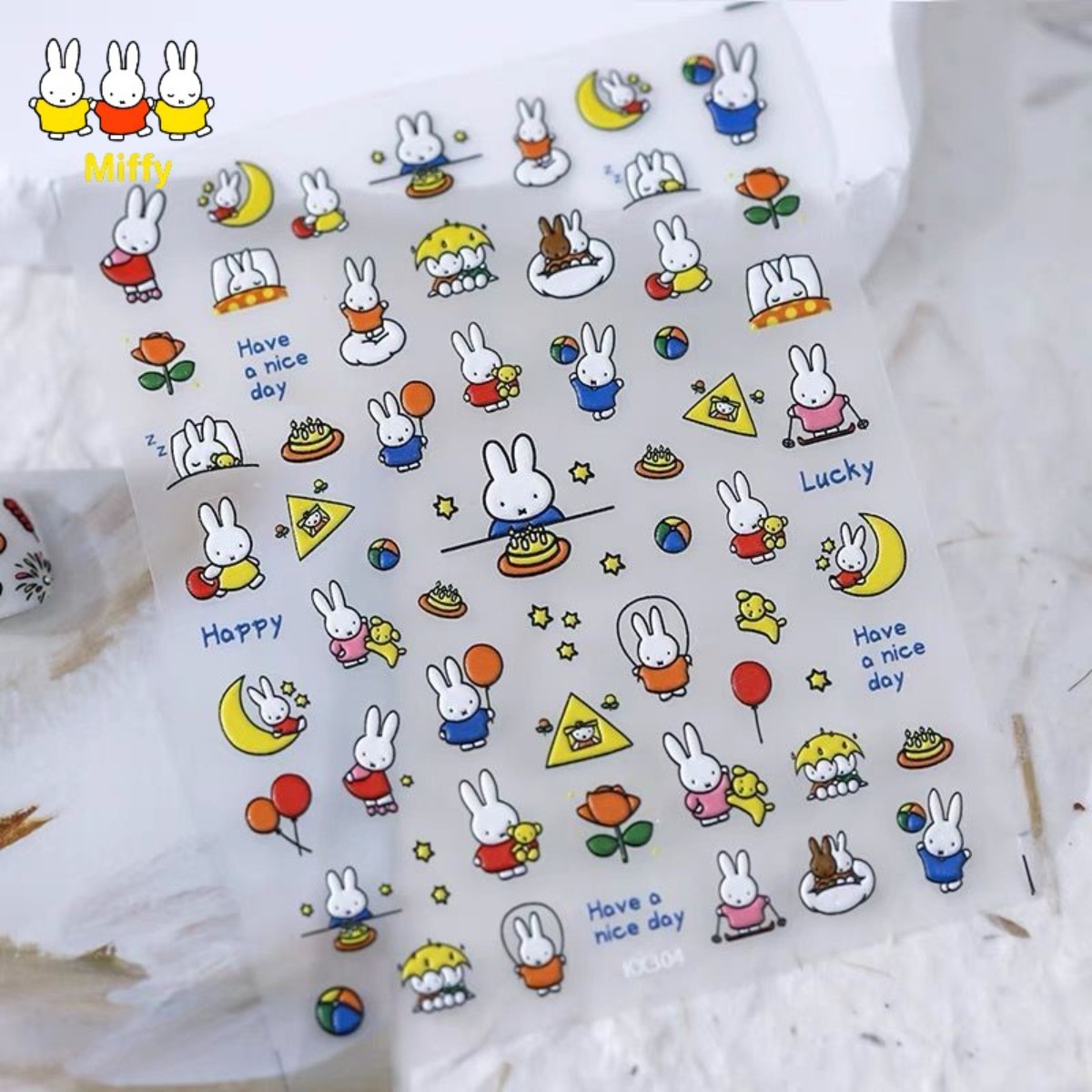Kawaii Miffy Rabbit Stickers C - Fire Tablet Accessories recension och pris