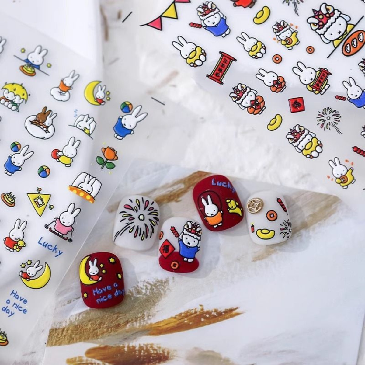 Kawaii Miffy Rabbit Stickers C - Fire Tablet Accessories recension och pris