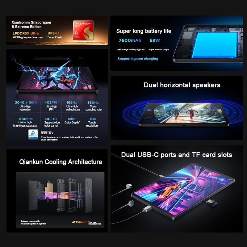 Original Lenovo Legion Y700 4t - Android Tablet Gaming Accessories recension och pris