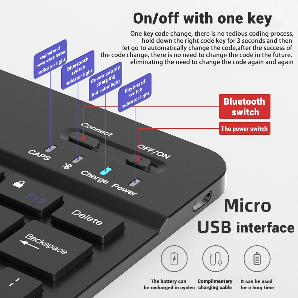 Mini Keyboard Wireless Bluetoo - Android Tablet Gaming Accessories recension och pris