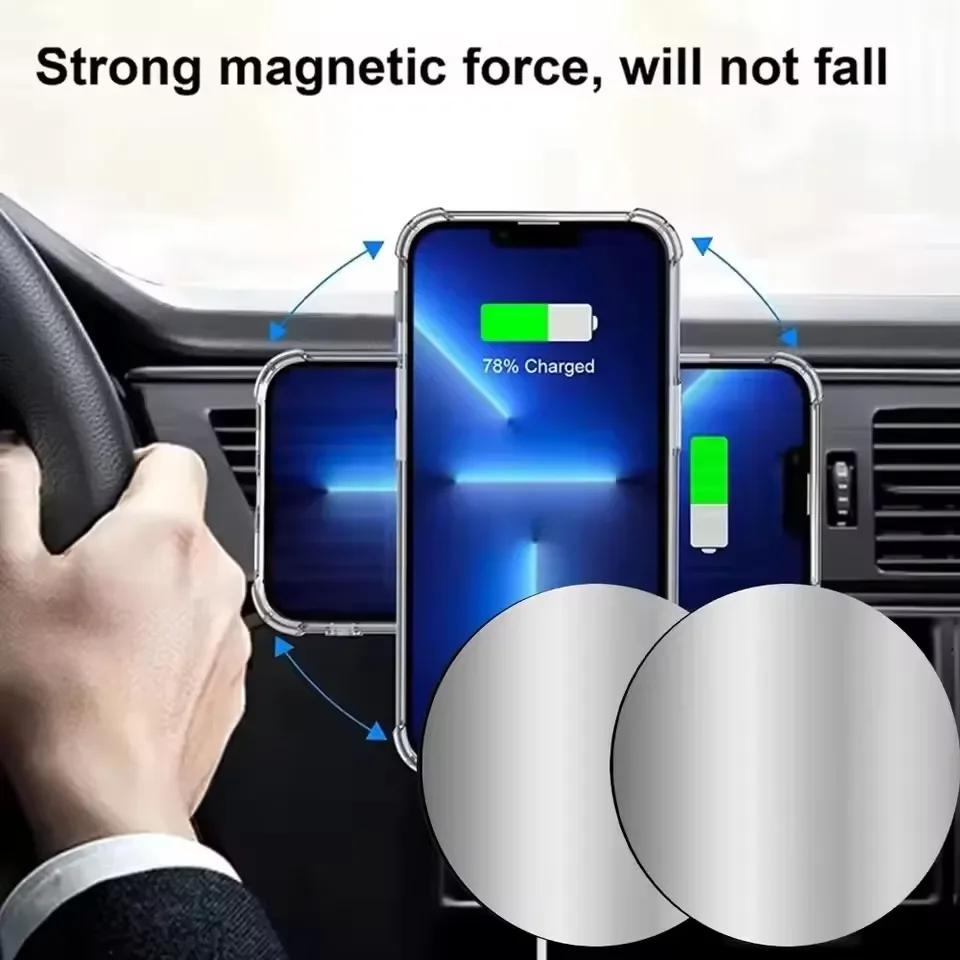 1-5PCS 8CM Magnetic Metal Plat - Tablet Accessories For Car recension och pris