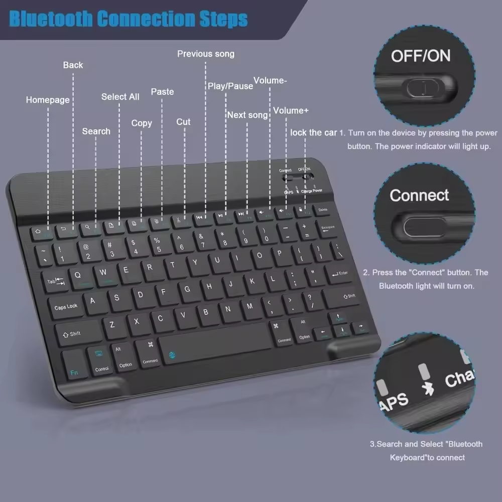 Bluetooth Wireless Keyboard Mo - Tablet Accessories Keyboard recension och pris