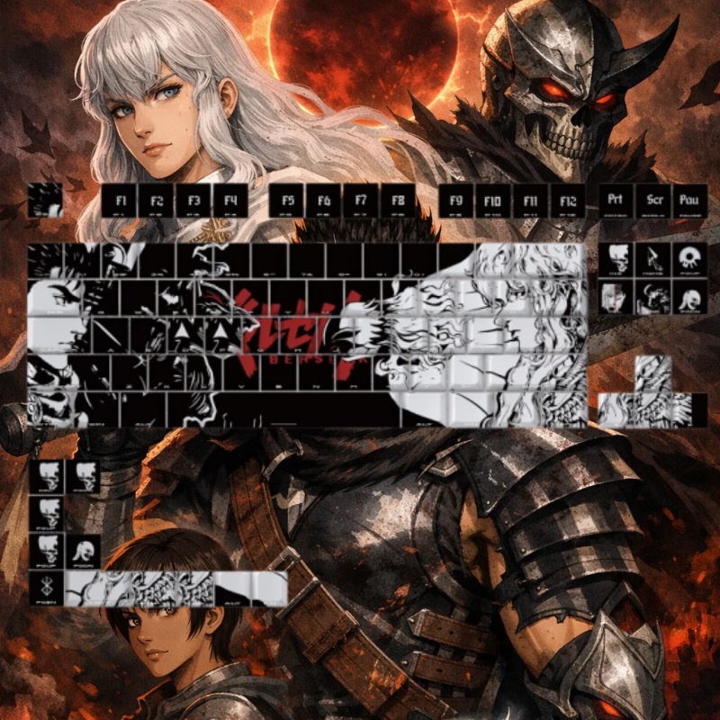 BERSERK Theme Anime Keycap 98  - Tablet Accessories Keyboard recension och pris