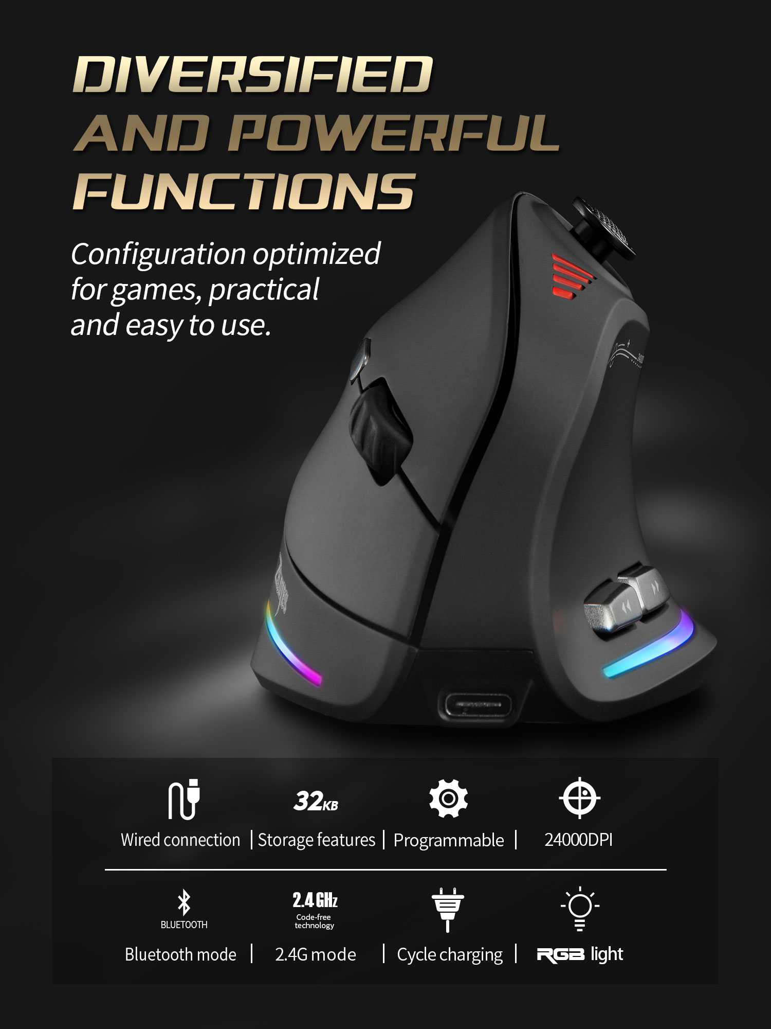 Jomaa RGB Backlit Wireless Ver - Tablet Accessories For Gaming recension och pris